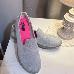 Sketchers format Gray Women's Slip-On Shoes